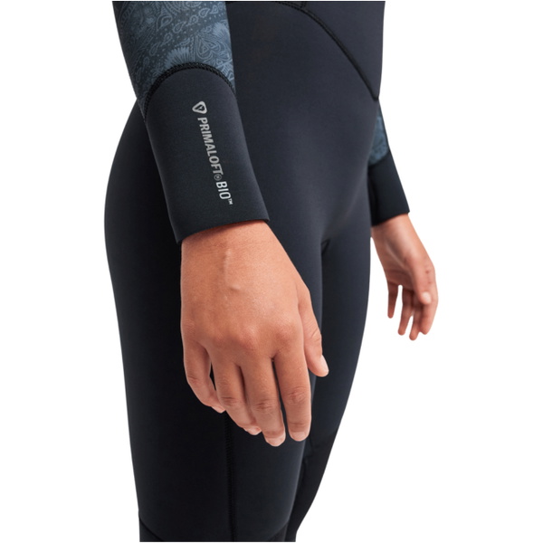 2026 Roxy Dames Swell Natural 5/4mm Borst Ritssluiting Met Capuchon Wetsuit 26BW203503 - Bandana